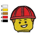 Emmett Head The Lego Movie Embroidery Design